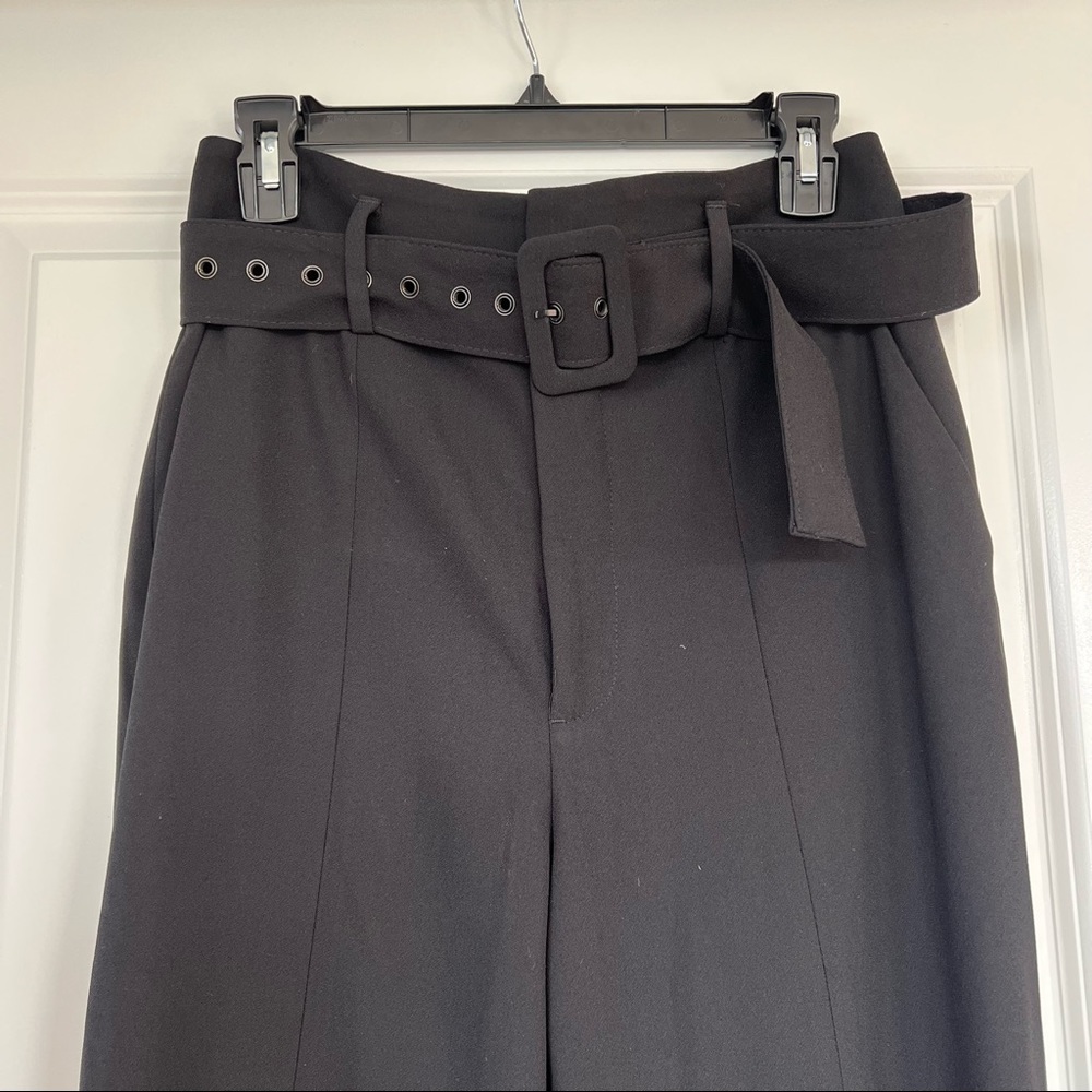 Zara Belted Pants in black. Size M